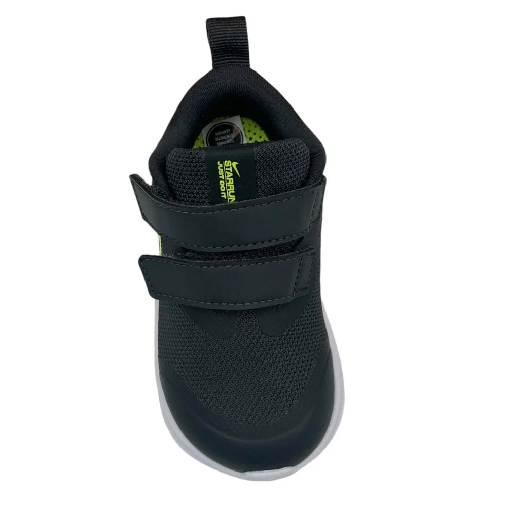 Nike Star Runner Toddler Boys Slip-on Running Shoes Size 6 Smoke Gray Black Lime